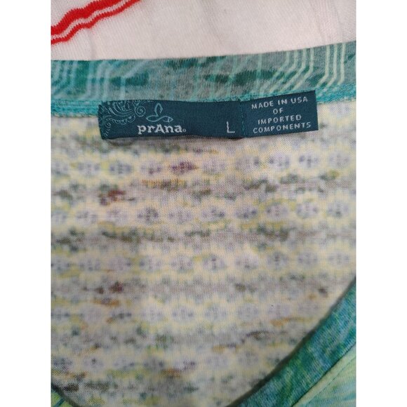 PrAna Womens V-Neck Hillary Short Sleeve Size Large Organic Cotton Blend - Picture 3 of 5